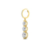 Load image into Gallery viewer, 3-stone-diamond-drop-dangle-huggies-in-yellow-gold-fdear11672angle5-nl-yg
