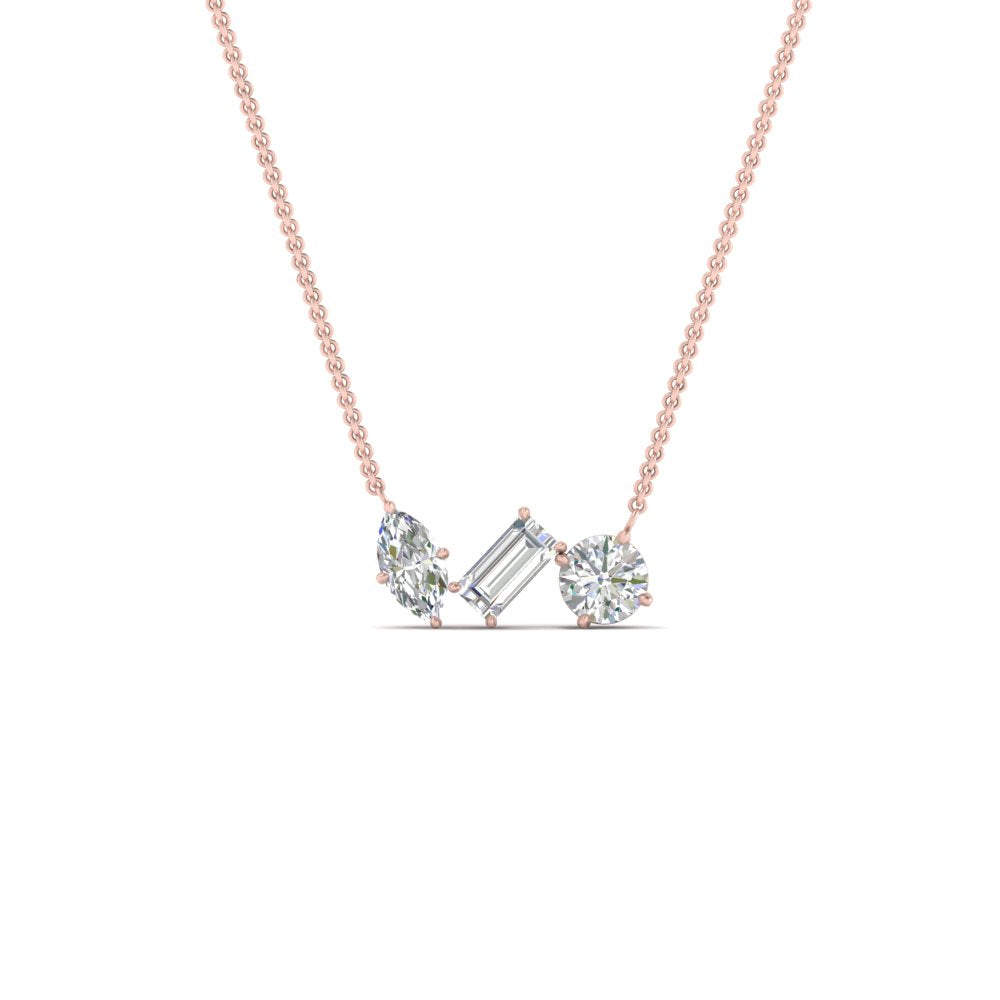 Three Stone Diamond Pendant