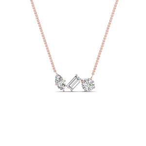 Three Stone Diamond Pendant