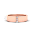 Thumbnail 2 - 3-stone-diamond-wedding-anniversary-band-for-men-in-rose-gold-fdm8111b-nl-rg-hw.jpg