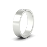 Load image into Gallery viewer, 3 Stone Mens Flat Gemstone Band
