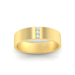 Load image into Gallery viewer, 3 Stone Mens Flat Gemstone Band
