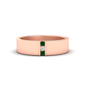 Thumbnail 21 - 3-stone-emerald-wedding-anniversary-band-for-men-in-rose-gold-fdm8111bgemgr-nl-rg.jpg