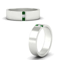 Thumbnail 67 - 3-stone-emerald-wedding-anniversary-band-for-men-in-white-gold-fdm8111bgemgrangle3-nl-wg.jpg