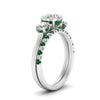 Load image into Gallery viewer, 3-stone-hidden-halo-emerald-ring-with-wedding-band-in-FDENS3179RORGEMGRANGLE3-NL-WG