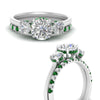 Load image into Gallery viewer, 3-stone-hidden-halo-emerald-ring-with-wedding-band-in-FDENS3179RORGEMGRANGLE3-NL-WG