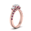 Load image into Gallery viewer, 3-stone-hidden-halo-pink-sapphire-ring-with-wedding-band-in-FDENS3179RORGSADRPIANGLE3-NL-RG