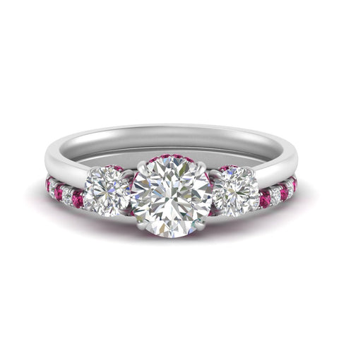 3-stone-hidden-halo-pink-sapphire-ring-with-wedding-band-in-FDENS3179RORGSADRPIANGLE3-NL-WG