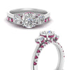 Load image into Gallery viewer, 3-stone-hidden-halo-pink-sapphire-ring-with-wedding-band-in-FDENS3179RORGSADRPIANGLE3-NL-WG