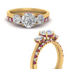 Load image into Gallery viewer, 3-stone-hidden-halo-pink-sapphire-ring-with-wedding-band-in-FDENS3179RORGSADRPIANGLE3-NL-YG