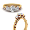 Load image into Gallery viewer, 3-stone-hidden-halo-ruby-ring-with-wedding-band-in-FDENS3179RORGRUDRANGLE3-NL-YG