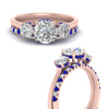 Load image into Gallery viewer, 3-stone-hidden-halo-sapphire-ring-with-wedding-band-in-FDENS3179RORGSABLANGLE3-NL-RG
