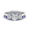 Load image into Gallery viewer, 3-stone-hidden-halo-sapphire-ring-with-wedding-band-in-FDENS3179RORGSABLANGLE3-NL-WG