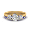 Load image into Gallery viewer, 3-stone-hidden-halo-sapphire-ring-with-wedding-band-in-FDENS3179RORGSABLANGLE3-NL-YG