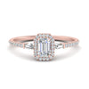 Load image into Gallery viewer, 3-stone-lab-created-emerald-halo-engagement-ring-in-rose-gold-FD10047EMR-NL-RG