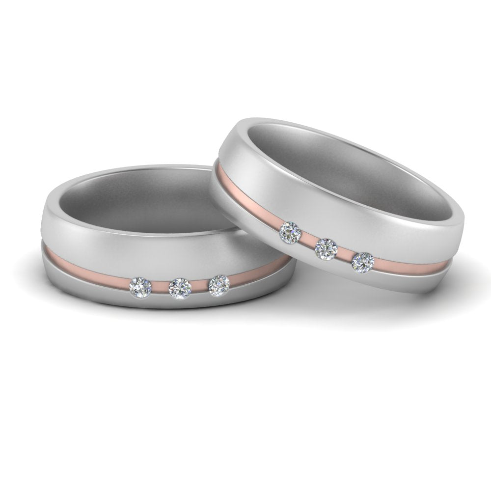 3 Stone LGBT Wedding Rings