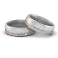 Thumbnail 5 - 3 Stone LGBT Wedding Rings