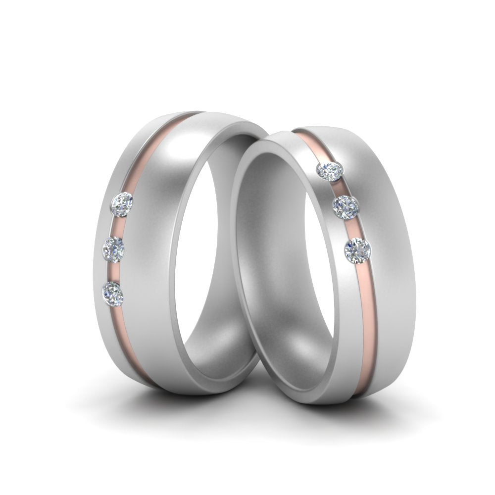 3 Stone LGBT Wedding Rings
