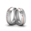 Thumbnail 6 - 3 Stone LGBT Wedding Rings
