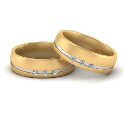 3 Stone LGBT Wedding Rings
