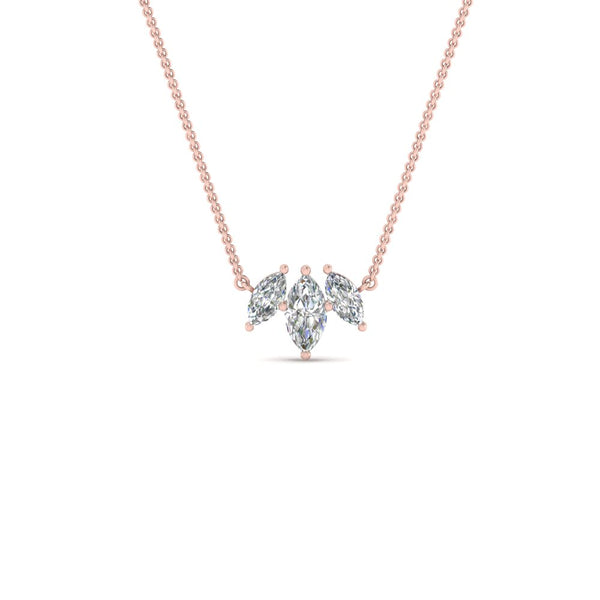 3-stone-marquise-diamond-chain-necklace-in-rose-gold-FDPD11096ANGLE1-NL-RG