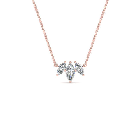 3-stone-marquise-diamond-chain-necklace-in-rose-gold-FDPD11096ANGLE1-NL-RG