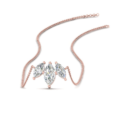 3-stone-marquise-diamond-necklace-chain-in-rose-gold-FDPD11096-NL-RG