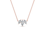 Load image into Gallery viewer, 3-stone-marquise-diamond-necklace-chain-in-FDPD11096-NL-RG
