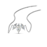 Load image into Gallery viewer, 3-stone-marquise-diamond-necklace-chain-in-FDPD11096-NL-WG

