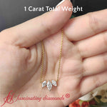 Load image into Gallery viewer, 3-stone-marquise-diamond-necklace-chain-in-yellow-gold-fdpd11096-fancy1-nl-yg
