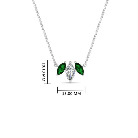 3-stone-marquise-emerald-necklace-chain-in-white-gold-FDPD11096GEMGRANGLE1-NL-WG-HW