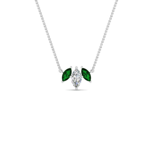 3-stone-marquise-emerald-necklace-chain-in-white-gold-FDPD11096GEMGRANGLE1-NL-WG