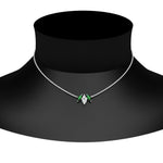 Load image into Gallery viewer, 3-stone-marquise-emerald-necklace-chain-in-FDPD11096GEMGR-NL-WG
