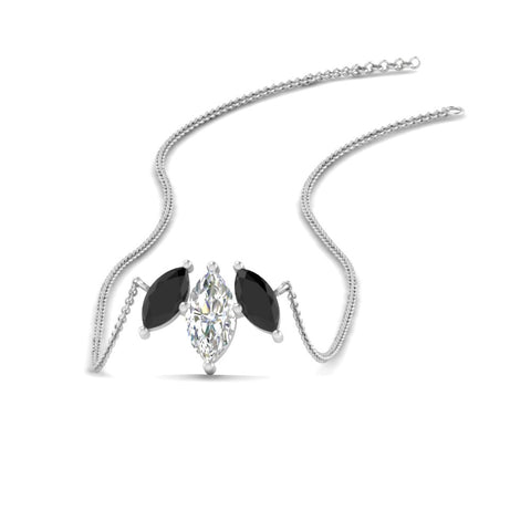 3-stone-marquise-onyx-necklace-chain-in-white-gold-FDPD11096GONYX-NL-WG