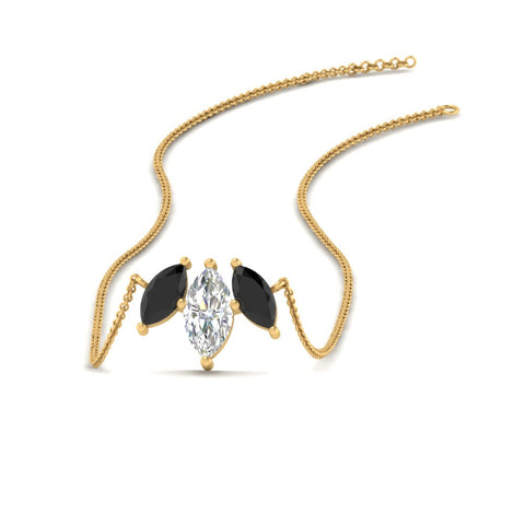3-stone-marquise-onyx-necklace-chain-in-yellow-gold-FDPD11096GONYX-NL-YG