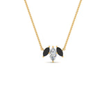 Load image into Gallery viewer, 3-stone-marquise-onyx-necklace-chain-in-FDPD11096GONYX-NL-YG
