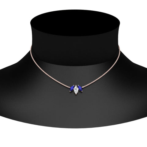 3-stone-marquise-sapphire-necklace-chain-in-rose-gold-FDPD11096GSABLNECK-NL-RG