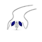 Load image into Gallery viewer, 3-stone-marquise-sapphire-necklace-chain-in-FDPD11096GSABL-NL-WG
