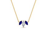 Load image into Gallery viewer, 3-stone-marquise-sapphire-necklace-chain-in-FDPD11096GSABL-NL-YG
