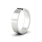 Load image into Gallery viewer, 3 Stone Mens Flat Gemstone Band
