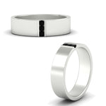 Load image into Gallery viewer, 3 Stone Mens Flat Gemstone Band
