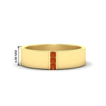 Load image into Gallery viewer, 3 Stone Mens Flat Gemstone Band
