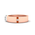 Thumbnail 17 - 3-stone-orange-sapphire-wedding-anniversary-band-for-men-in-rose-gold-fdm8111bgsaor-nl-rg-hw.jpg