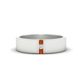 Thumbnail 61 - 3-stone-orange-sapphire-wedding-anniversary-band-for-men-in-white-gold-fdm8111bgsaor-nl-wg.jpg