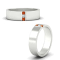 Thumbnail 62 - 3-stone-orange-sapphire-wedding-anniversary-band-for-men-in-white-gold-fdm8111bgsaorangle3-nl-wg.jpg