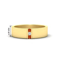 Thumbnail 106 - 3-stone-orange-sapphire-wedding-anniversary-band-for-men-in-yellow-gold-fdm8111bgsaor-nl-yg-hw.jpg