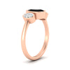 Load image into Gallery viewer, 3-stone-oval-bezel-black-diamond-engagement-ring-in-rose-gold-fd11546gblack-nl-rg