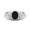 Load image into Gallery viewer, 3-stone-oval-bezel-black-diamond-engagement-ring-in-white-gold-fd11546gblack-nl-wg