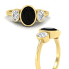 Load image into Gallery viewer, 3-stone-oval-bezel-black-diamond-engagement-ring-in-yellow-gold-fd11546gblack-nl-yg