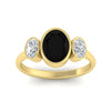 Load image into Gallery viewer, 3-stone-oval-bezel-black-diamond-engagement-ring-in-yellow-gold-fd11546gblack-nl-yg